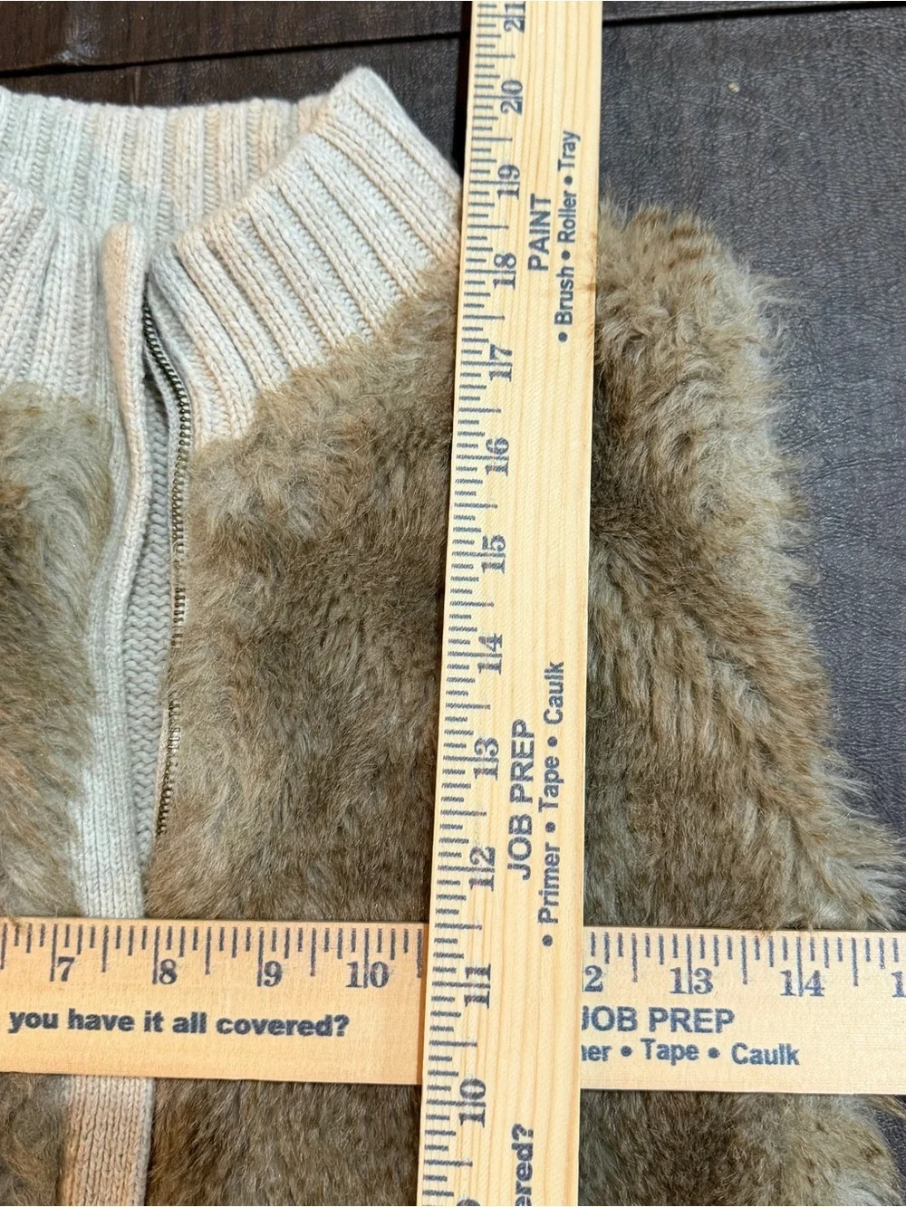 Gap Kids Girls Cozy Faux Fur Zip Vest in Beige Sz L